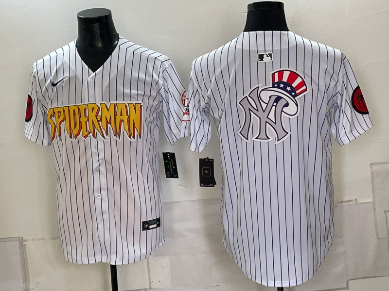 Men 2026 New York Yankees blank white Nike MLB Jersey 0907001->women mlb jersey->Women Jersey